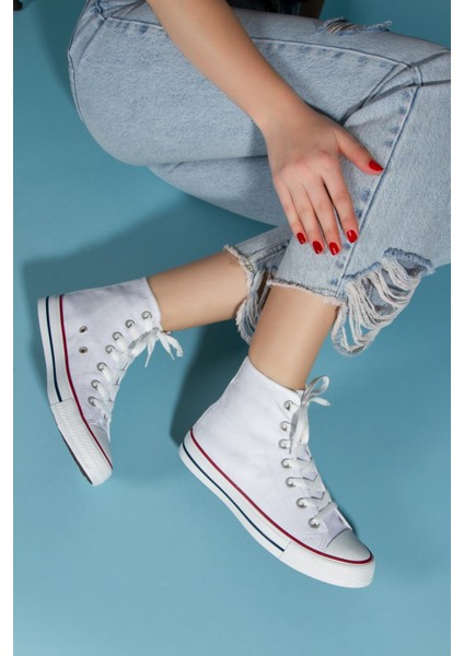 Unisex Keten Siyah Sneaker