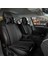 Fiat Stilo Lüx Full Deri Oto Koltuk Kılıfı Ön Arka Takım (Giydirme Tip) Siyah Beyaz 1