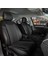 Fiat Stilo Lüx Full Deri Oto Koltuk Kılıfı Ön Arka Takım (Giydirme Tip) Siyah Beyaz 5