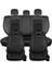 Citroen C3 Lüx Full Deri Oto Koltuk Kılıfı Ön Arka Takım (Giydirme Tip) Tam Siyah 2