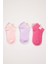 3'lü Paket Fairytale Kız Çocuk Step Çorap Pembe Desenli 1