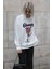 Ekru Baskılı Oversize Sweatshirt MG157810 3