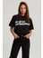Siyah Baskılı Oversize Tişört MG1532 2