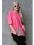 Pembe Bisiklet Yaka Basic Oversize T-Shirt MG1687 2