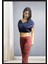 Kadın Kırmızı Ekoseli Pijama Takımı Yeni Model Seksi Ev Kıyafeti 2