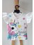 Yazlık Unicorn Baskılı Kolları Fırfır Detay Şort T-Shirt Takım 3
