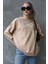 Bej Basic Oversize Kadın Sweatshirt MG168610 4