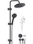 Duş Seti Sistemi Siyah Nobel Jet Black VS-2415 1