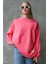 Pembe Basic Oversize Kadın Sweatshirt MG168610 2