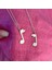 925 Ayar Gümüş Çift Müzik Notası Harf Kolye 2