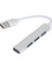 A809 USB 3.0 x 1 USB 2.0 x 3 Ila USB 3.0 Çok Işlevli Ayırıcı Hub Adaptörü (Gümüş) (Yurt Dışından) 1