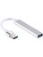 A-809 4 x USB 3.0-Usb 3.0 Alüminyum Alaşım Hub Adaptörü (Gümüş) (Yurt Dışından) 3