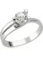 Gümüş Tek Taş Bayan Yüzük 1