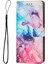 Samsung Galaxy A14 Için 5g Pu Deri Cep Telefonu Stand Cüzdan Kılıfı Manyetik Toka Mermer Desen Baskı Strap Ile Damla Geçirmez Kapak (Yurt Dışından) 1