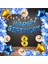 Mavi Happy Bırthday Folyo Gold Rakam Balon Seti Yaş 8 1