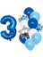Mavi Rakam Balon Pullu Şeffaf Balon Seti Yaş 3 1