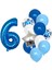 Mavi Rakam Balon Pullu Şeffaf Balon Seti Yaş 6 1