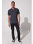 Regular Fit Normal Kesim %100 Pamuk Polo Yaka Antrasit Tişört 4