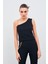 Zincir Askı Detaylı Crop Bluz - Siyah 1