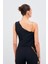 Zincir Askı Detaylı Crop Bluz - Siyah 4