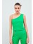 Zincir Askı Detaylı Crop Bluz - Yeşil 1