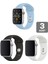 Apple Watch 3 4 5 6 7 8 Se 42 44 45MM Kordon Kayış 3 Adet Set Bileklik Klasik Silikon 1