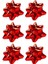 No. 2 Yıldız Metalik Kırmızı 6'Lı 1