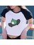 Skateboarder Frog Baskılı Reglan Kol Beyaz Crop 1