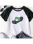 Skateboarder Frog Baskılı Reglan Kol Beyaz Crop 2