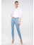 Kadın Serenay Mavi Gold Shape Jean Pantolon 100980-33430 1