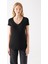 V Yaka Siyah Basic Stretch Tişört 162769-900 2