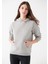 Kapüşonlu Gri Basic Sweatshirt 167299-82816 2