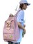 Kontrast Renkli Okul Sırt Çantası-Pembe (Yurt Dışından) 2