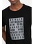 Erkek Bisiklet Yaka Slim Fit Pamuk Baskılı Tişört10 3