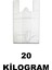 20 kg Beyaz Market Poşeti Orta Boy 27X49 cm Atlet Poşet 2