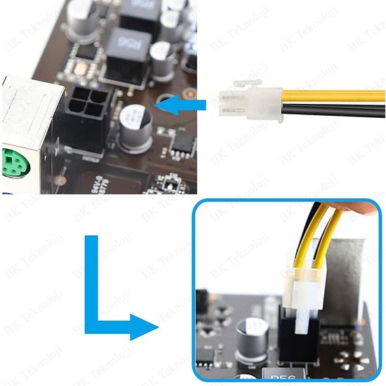 Cavo Alimentazione DC 15 Cm Da Molex 4Pin LP4 A ATX 12V 4Pin Per Scheda Madre CPU, 18AWG