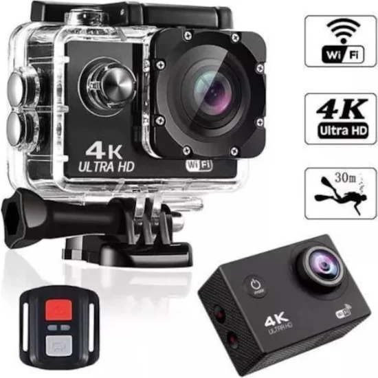 Ultratekno SL-D212 Kask Kamerası 16MP Ultra Hd Wifi Aksiyon Kamerası Kumandalı Kamera