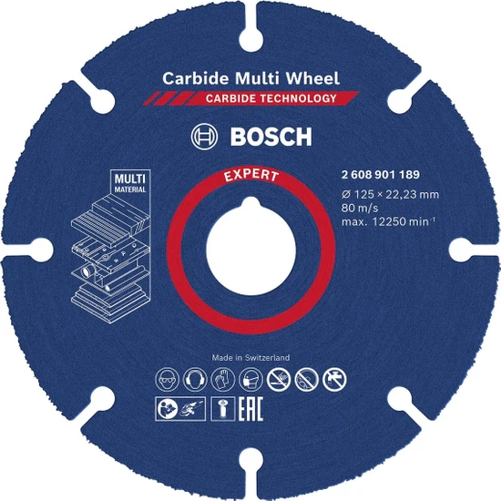 Bosch Expert Carbide Multi Wheel 125 Mm, 22,23 mm Kesici Disk - 2608901189
