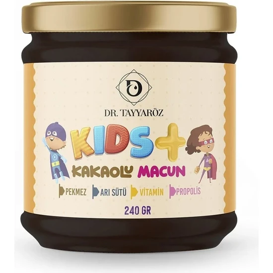 Dr. Tayyaröz Kids Plus Çocuk Macunu -Kakao Propolis Pekmez Arı Sütü Bal ve Vitamin
