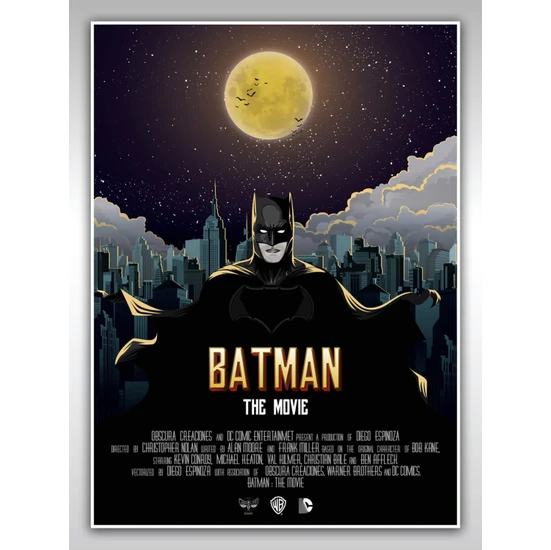 Saturndesign Batman The Movie Poster 40X60CM Afiş - Kalın Poster Kağıdı Dijital Baskı