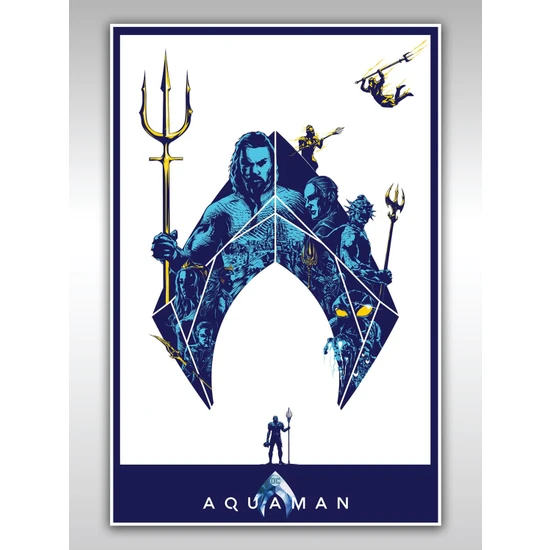 Saturndesign Aquaman Poster 40X60CM Afiş - Kalın Poster Kağıdı Dijital Baskı