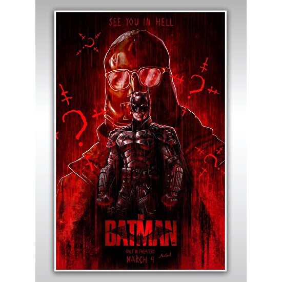 Batman Poster 40X60CM Afiş - Kalın Poster Kağıdı Dijital Baskı