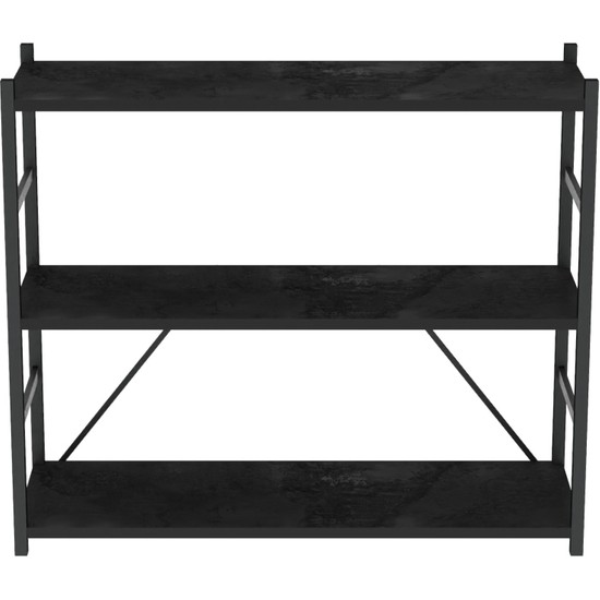 Anubis Toli 90 cm 3 Raflı Metal Kitaplık Dosyalık Ev Ofis - Fiyatı
