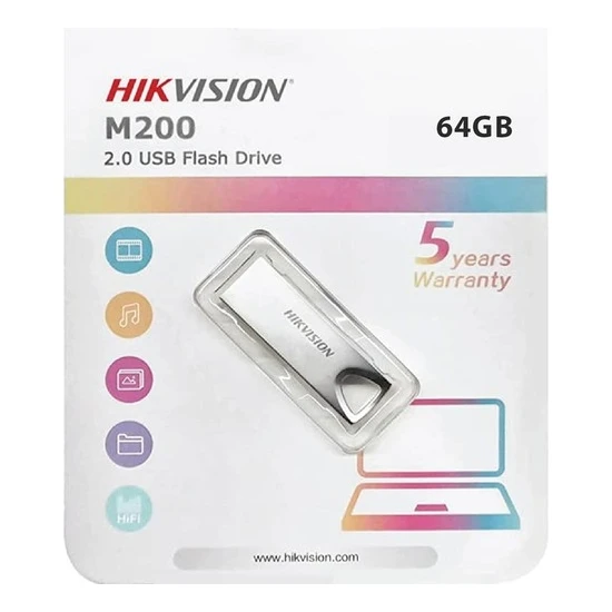 Hikvision HS-USB-M200/64G Usb2.0 64GB Metal Flash Bellek