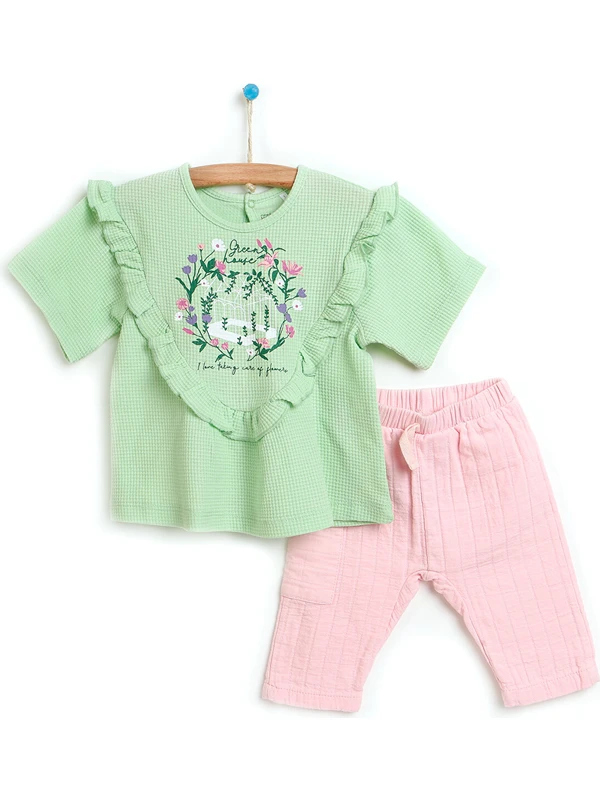 Hello Baby Botanical Garden Bluz – Pantolon Kız Bebek