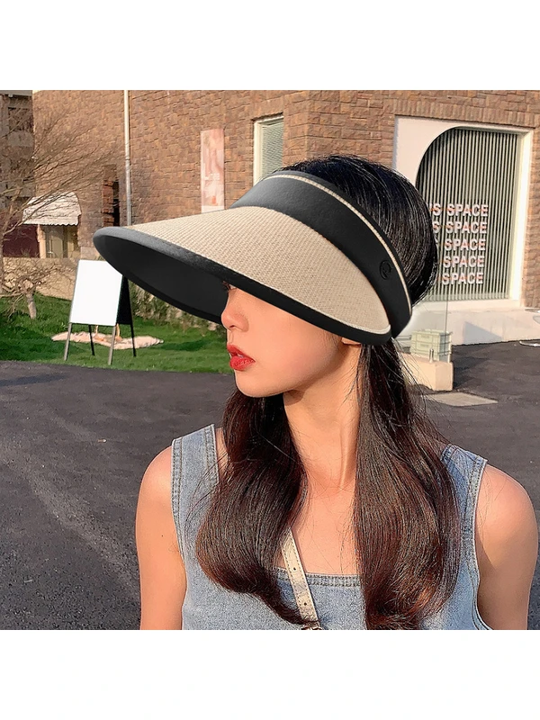 Marco Güneşlik ve Güneş Koruyucu Hasır Şapka Açık Hava Sporları Büyük Saçak Anti-Uv Üstsüz Ayarlanabilir Şapka (Yurt Dışından)