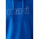 Mavi Erkek Mavi Logo Baskılı Kapüşonlu Mavi Sweatshirt 065606-70913