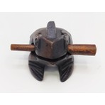 Baksepete Tayland Geleneksel Kurbağa Sesi Çıkaran Dekoratif Şans Kurbağası(Mavi) (6 Cm) (No:1)