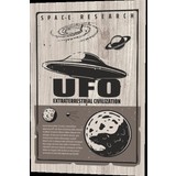 Wonder Like Uzay Araştırmaları Ufo Uçan Daire Ahşap Desenli