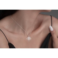 Nida Jewelry 925 Ayar Gümüş Lotus Kolye